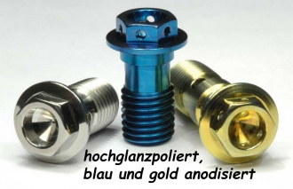 Titan (Ti6Al4V) - brake conduit hollow screws specialcolors